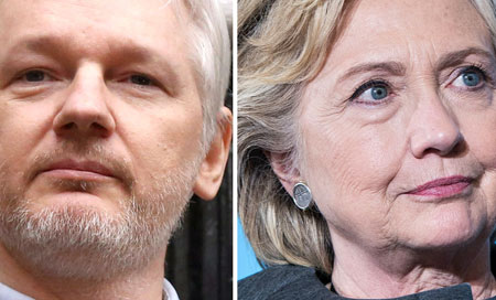 assange vs clinton El fundador de Wikileaks promete publicar datos sobre las elecciones en EEUU